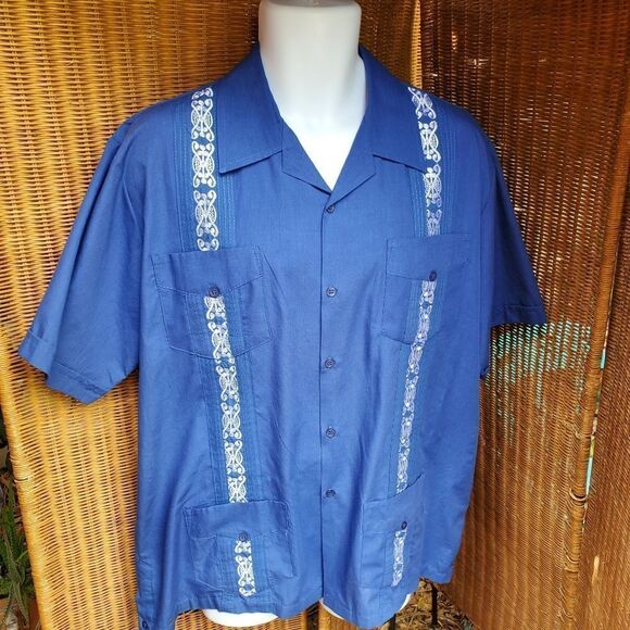 Maximos USA Yucatan Blue Shirt L - Picture 1 of 7